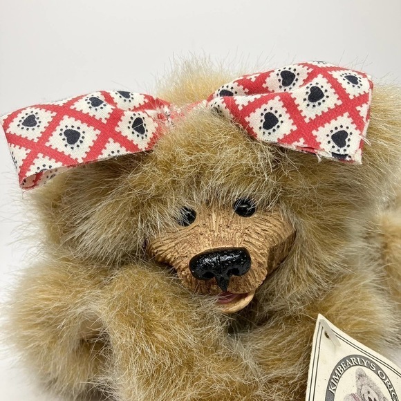 KIMBEARLYS Originals Chelsea Bear Jointed 12" Plush Resin Face Collectible 19023 - Picture 4 of 16